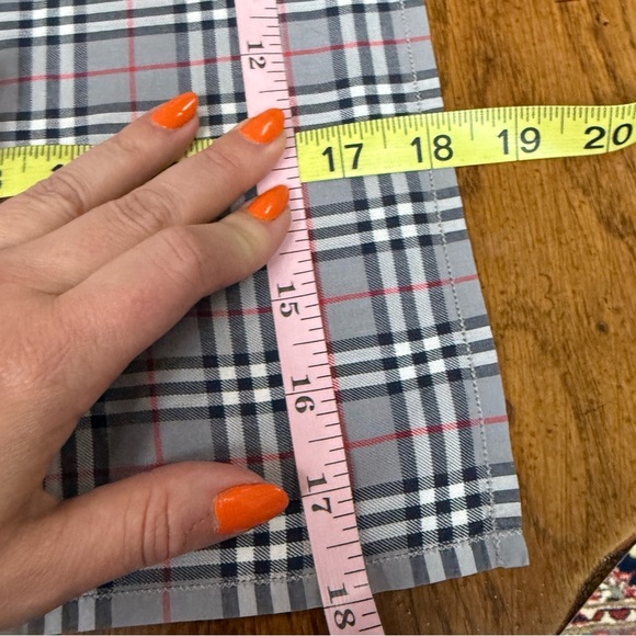 Burberry Gray Nova Check Plaid Cotton Handkerchief - Picture 4 of 7